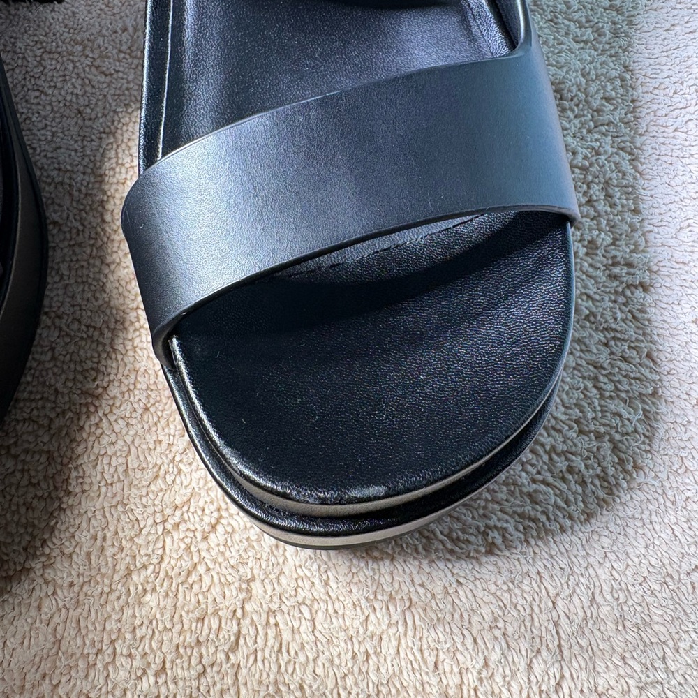 Women’s Areosoles Black Platform Block Heel Sandals - Picture 7 of 7